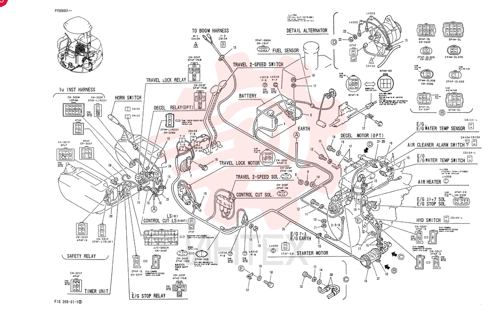 HARNESS ASSY, Serial Range: PY006001-PY006436 PY13E00006F1 (2)