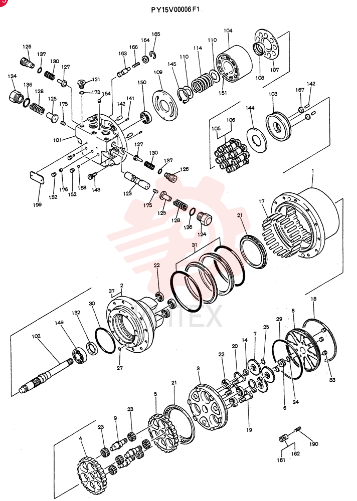 HYDRAULIC MOTOR PY15V00006F1 (1)