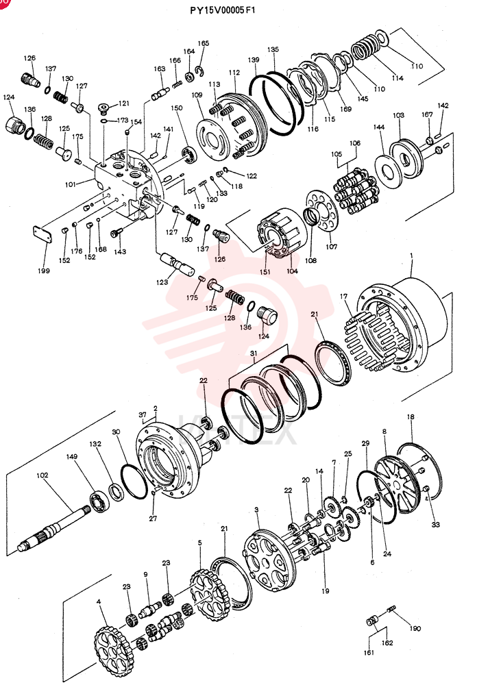HYDRAULIC MOTOR PY15V00005F1
