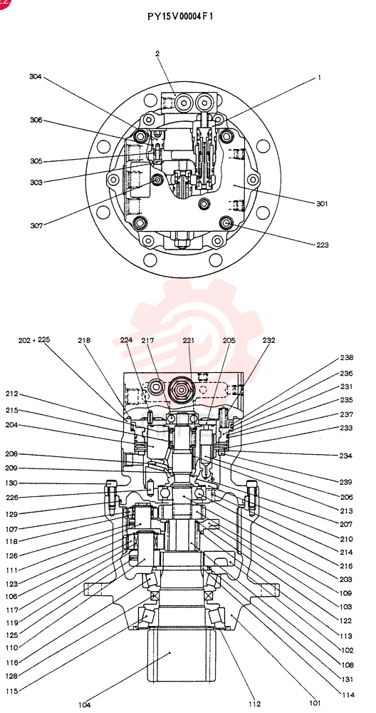 HYDRAULIC MOTOR PY15V00004F1
