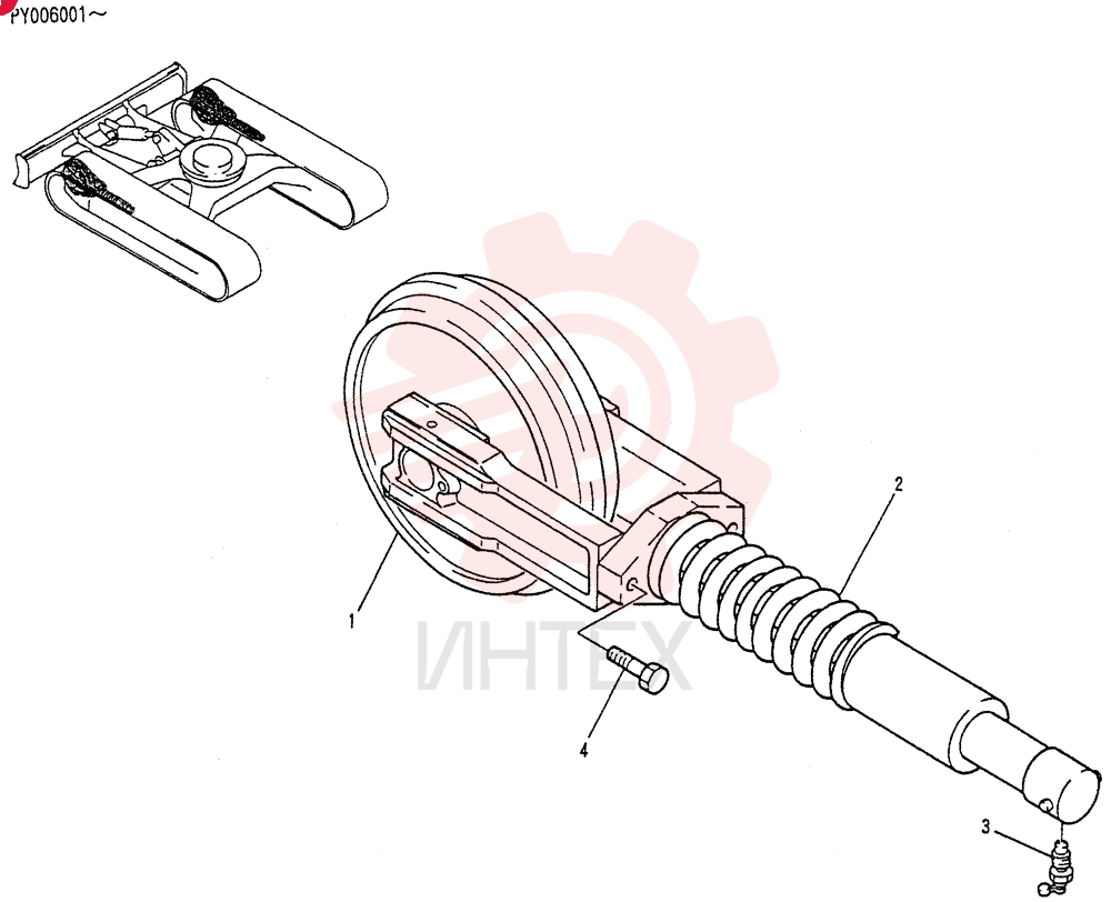 IDLER ASSY, CRAWLER PY52D00002F1