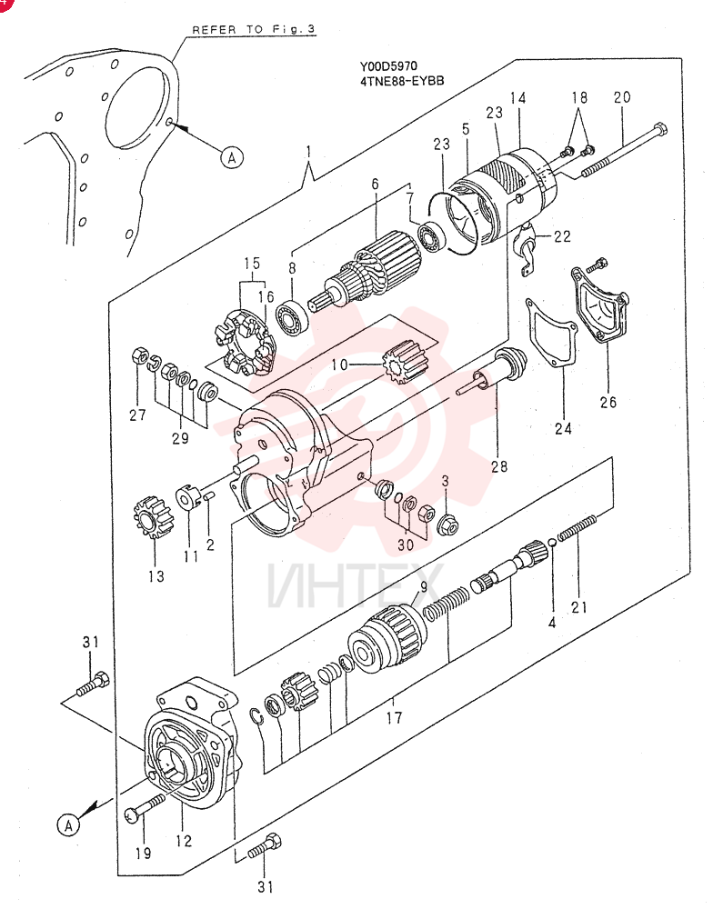 STARTING MOTOR(A) 4TNE88-YBB (2)