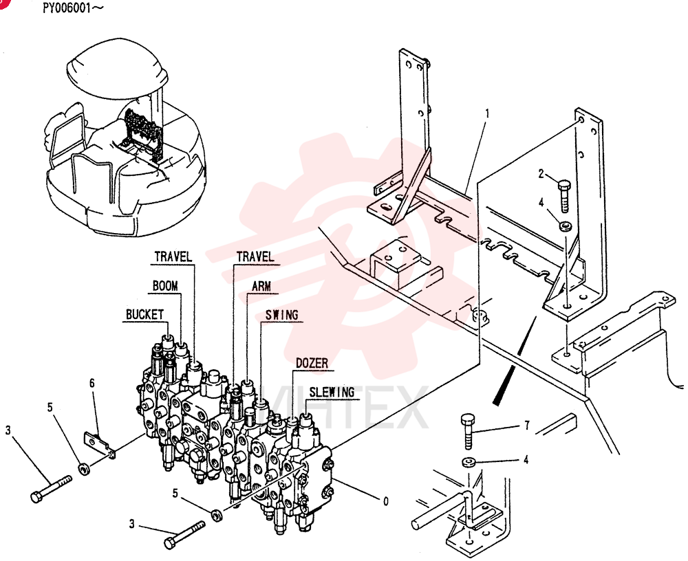 VALVE, CONTROL (SEE FIG 08-001), Serial Range: PY006001-PY006635