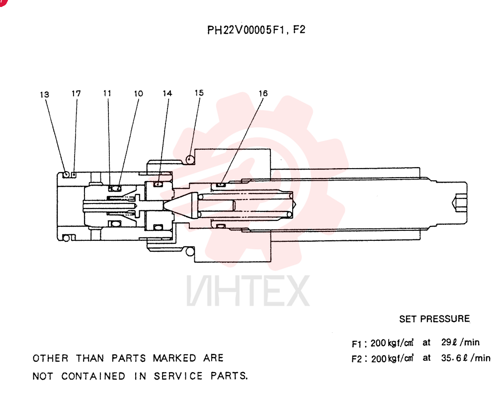 VALVE PRESSURE RELIE PH22V00005F1