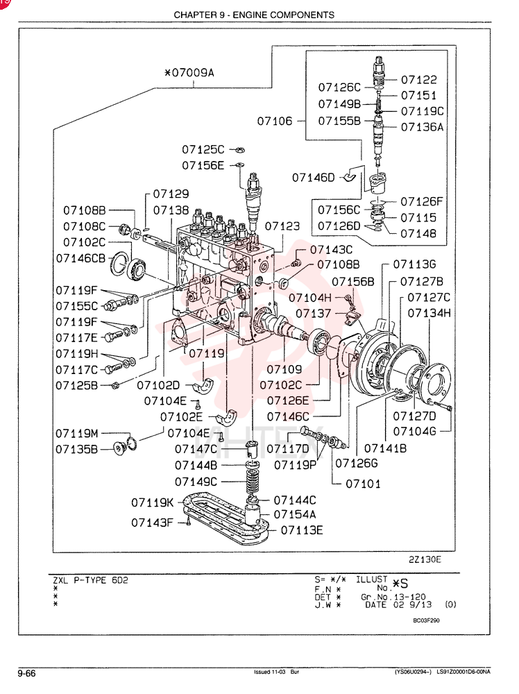BODY ASSY, INJECTION PUMP, Start Serial: 0210.1