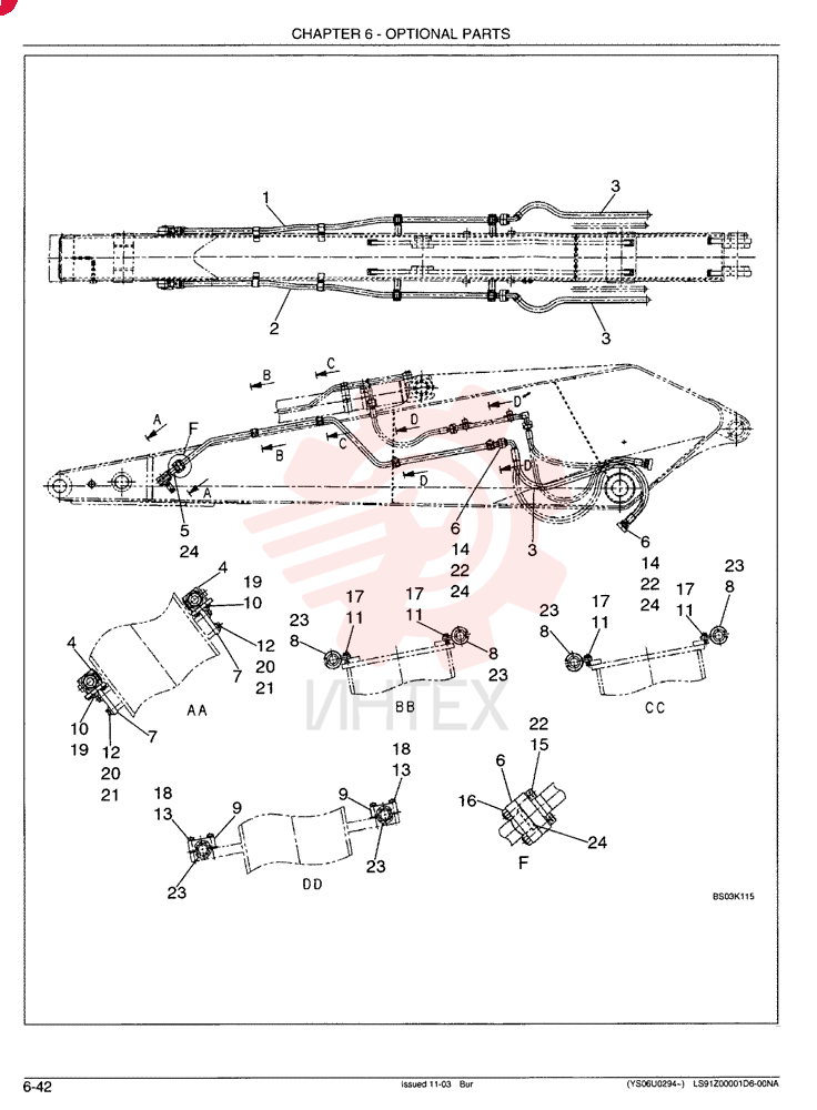 HYDRAULIC LINES, ARM LS43H00022F1