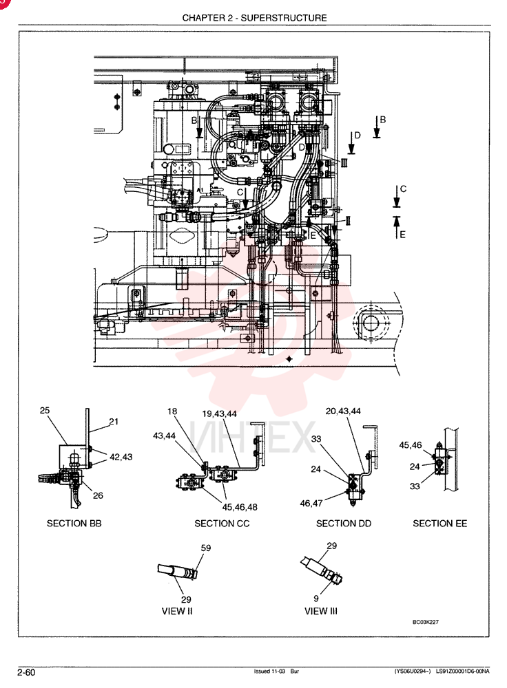 HYDRAULIC LINES, PUMP - Models With Counterweight Remover LS30H00005F2 (3)