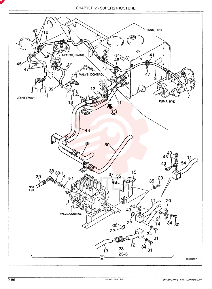 HYDRAULIC LINES, RETURN - Standard LS32H00005F1 (3)