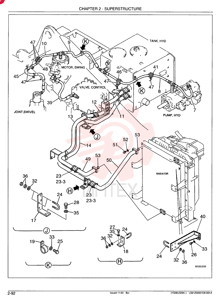 HYDRAULIC LINES, RETURN, - Standard LS32H00005F1