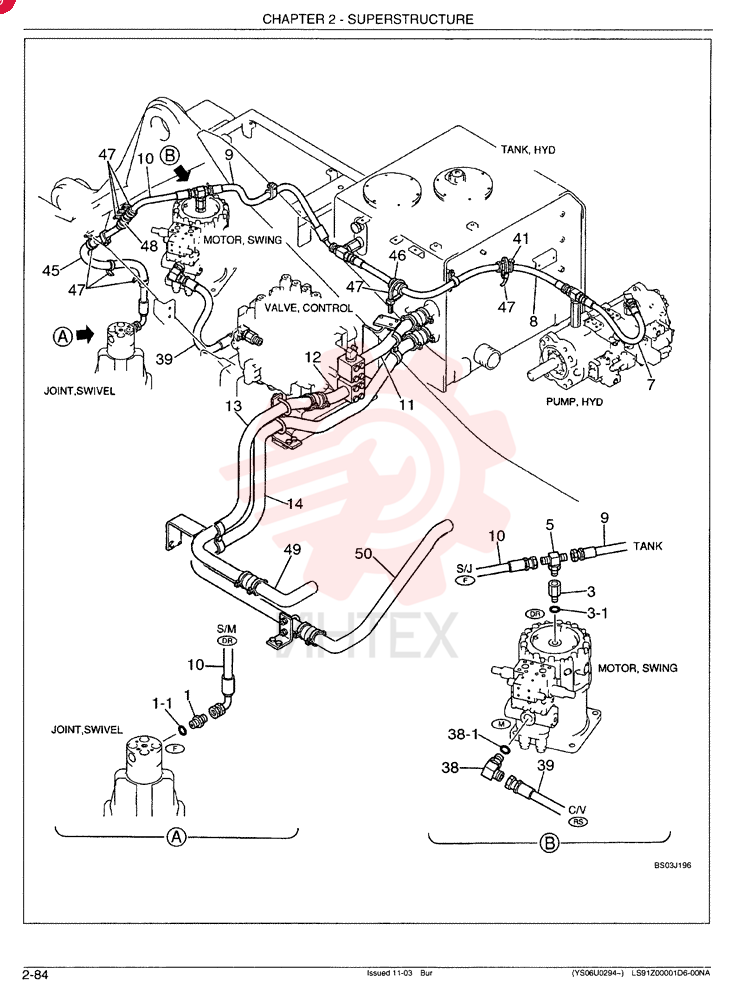 HYDRAULIC LINES, RETURN - Standard LS32H00005F1 (1)