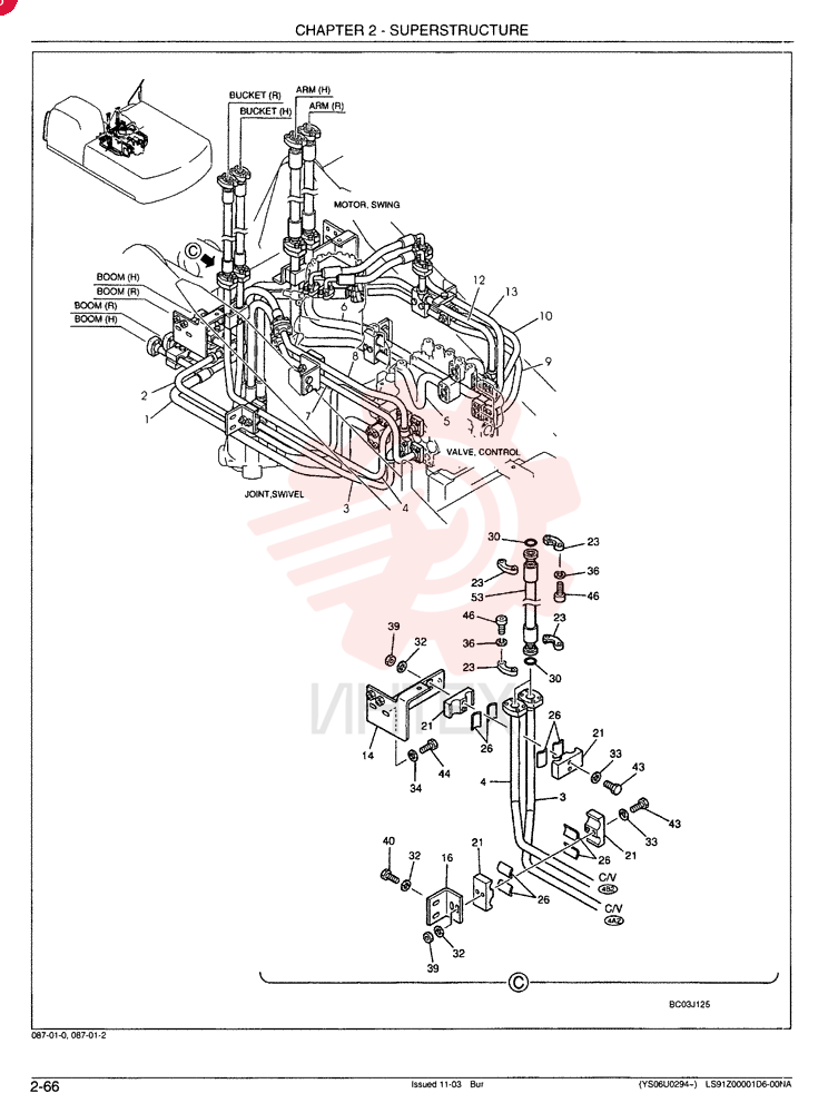 HYDRAULIC LINES, UPPER - Standard LS03H00001F1 (3)