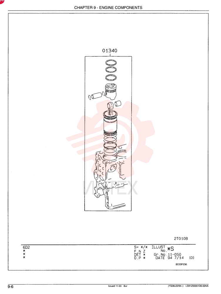 KIT, LINER, PISTON R VAME993458