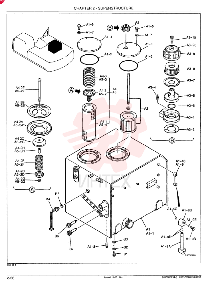 TANK ASSY, HYDRAULIC - Standard -- Used from date 03/31/2003 - 01/19/2004