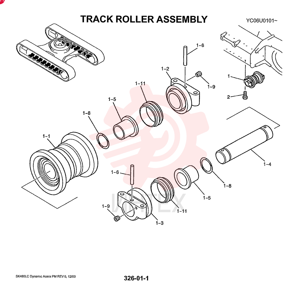 Upper Roller Assembly H & W LS64D00009F1