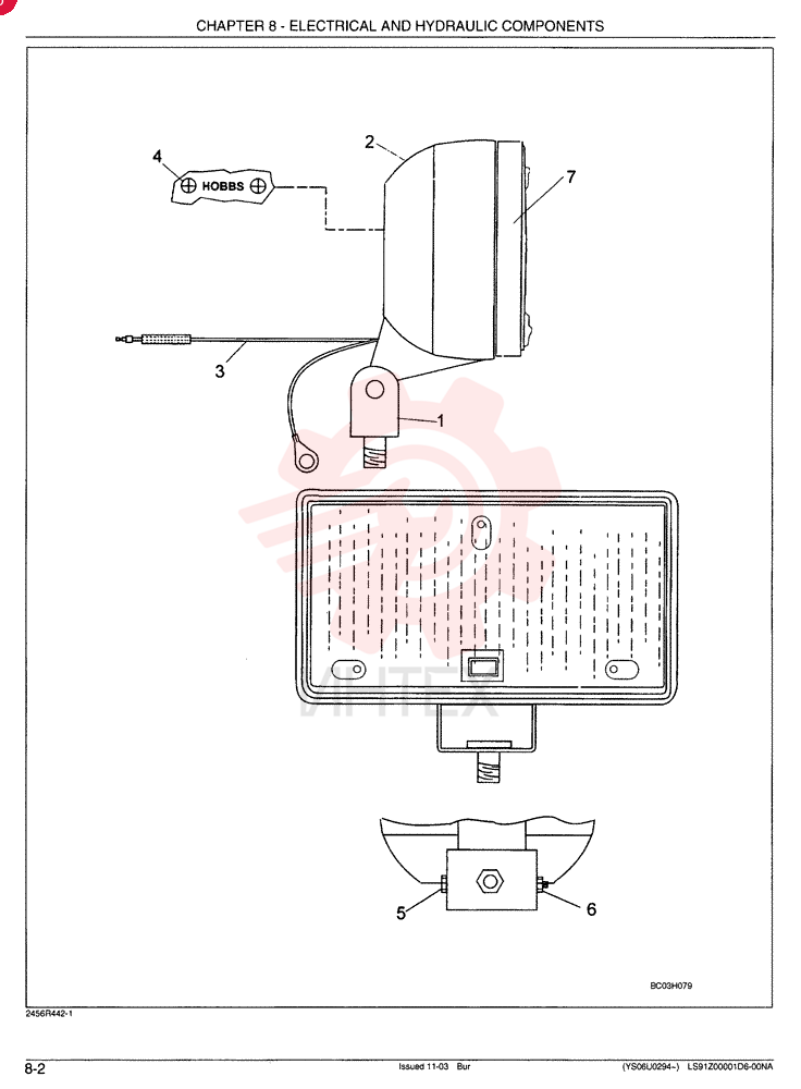 WORK LAMP ASSEMBY 246R442F1