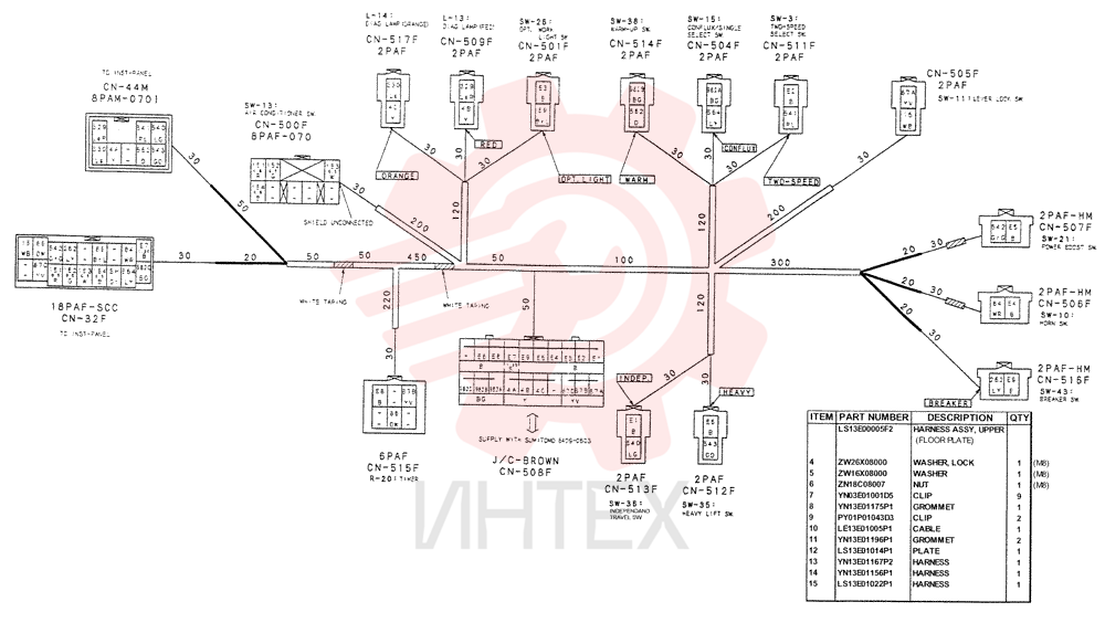 HARNESS ASSY, UPPER (FLOOR PLATE) LS13E00005F2 (2)