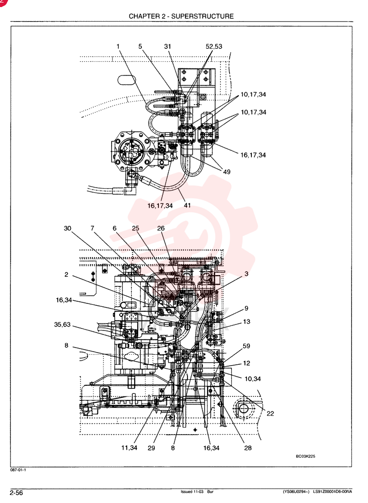 HYDRAULIC LINES, PUMP - Models With Counterweight Remover LS30H00005F2 (4)