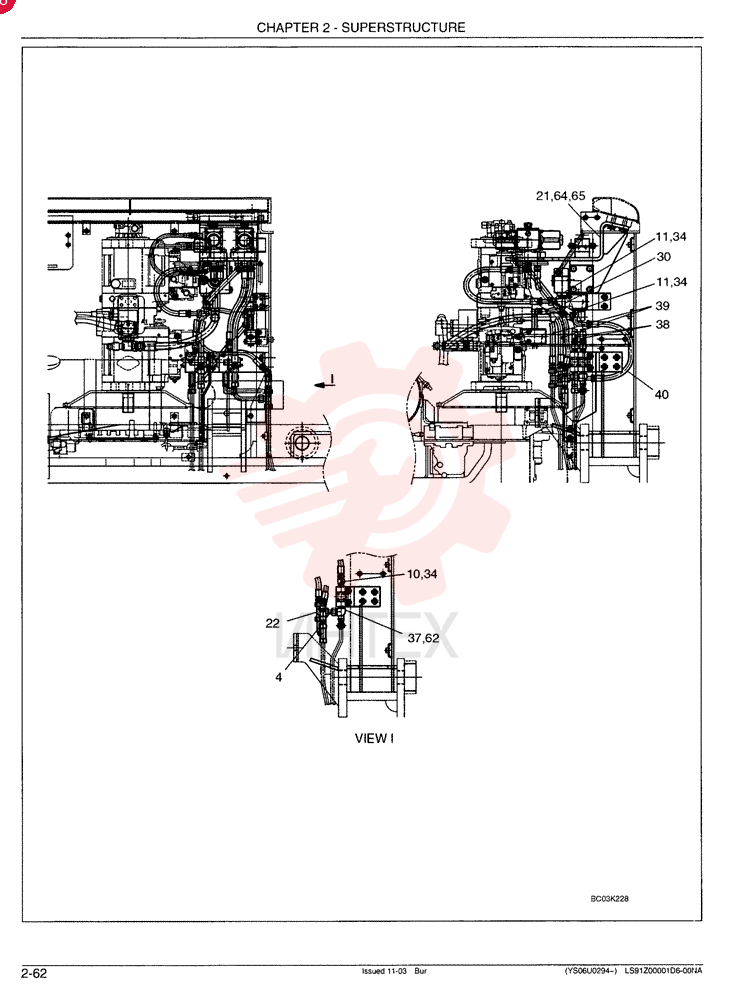 HYDRAULIC LINES, PUMP - Models With Counterweight Remover LS30H00005F2 (1)