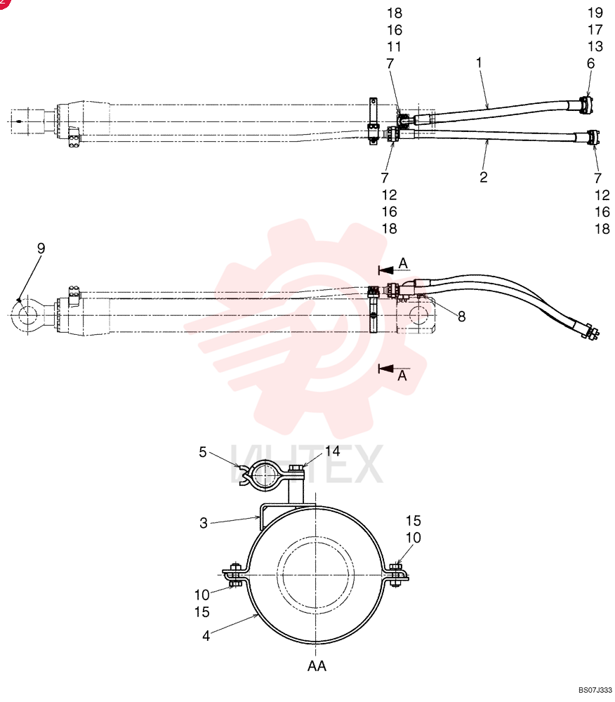 HOSE,38.1mm ID x 1350mm L
