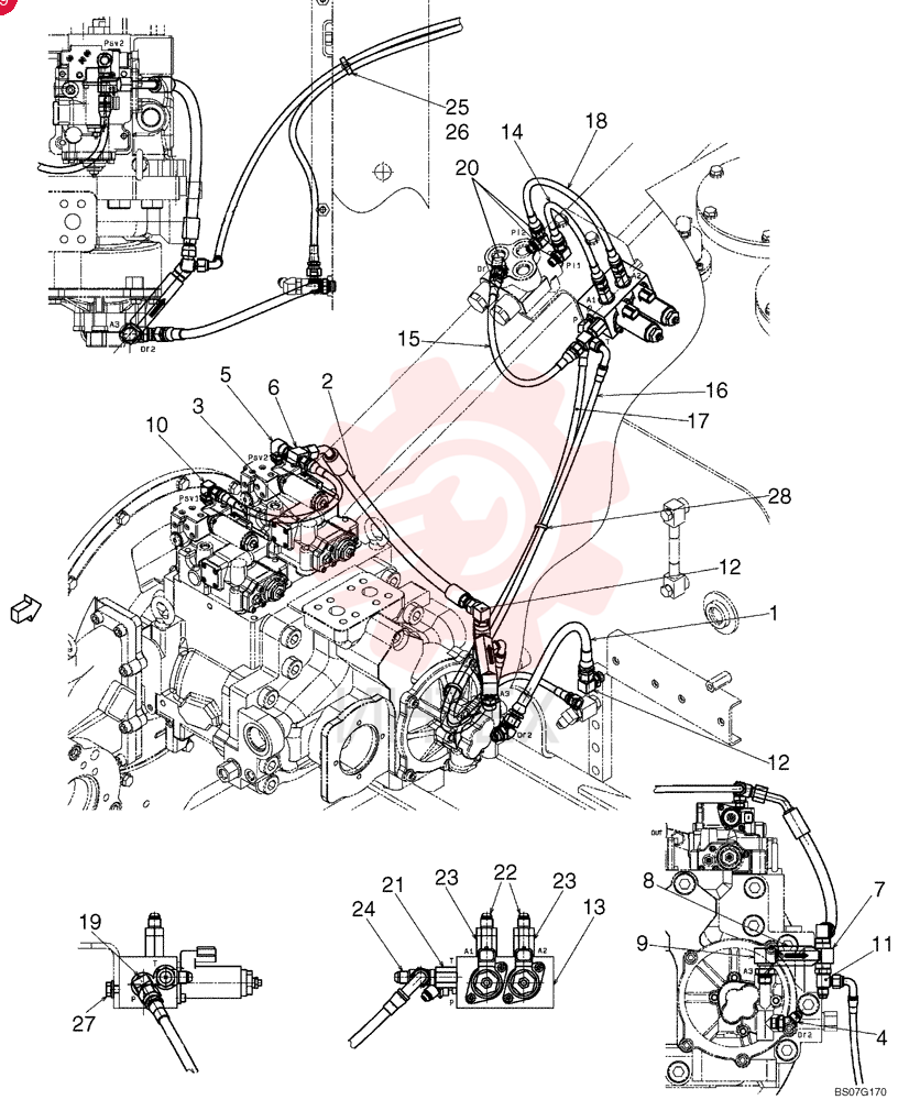 HOSE ASSY.,9.60mm ID x 400mm L