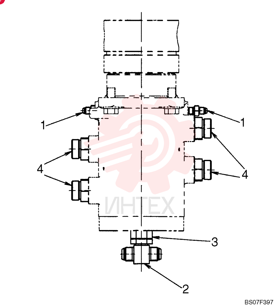 HYD CONNECTOR,1/4" NPT x 1/4" NPT ZH22X04000 (3)