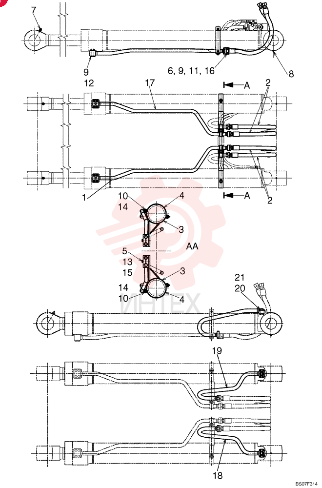 TUBE,1411, 320 mm L LS42H01904P1 (1)