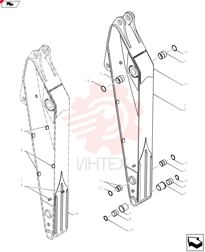 Arm With N & B and Rock guard LS12B00240F1