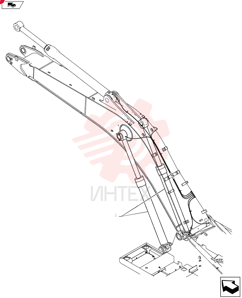HYDRAULIC CYLINDER,Double Acting, 115mm Rod, 1590mm Stroke LS01V00055F1 (1)