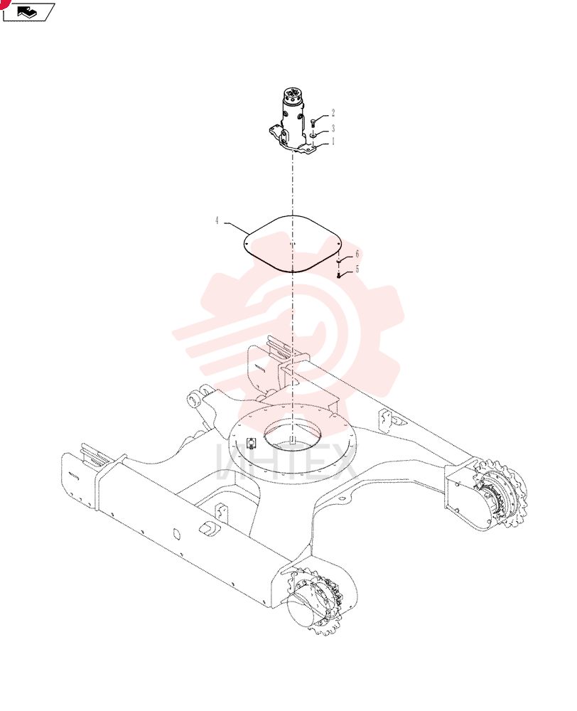 Swivel (Angle Dozer), Start Serial: PS02-00101 PY19H00005F1 (2)