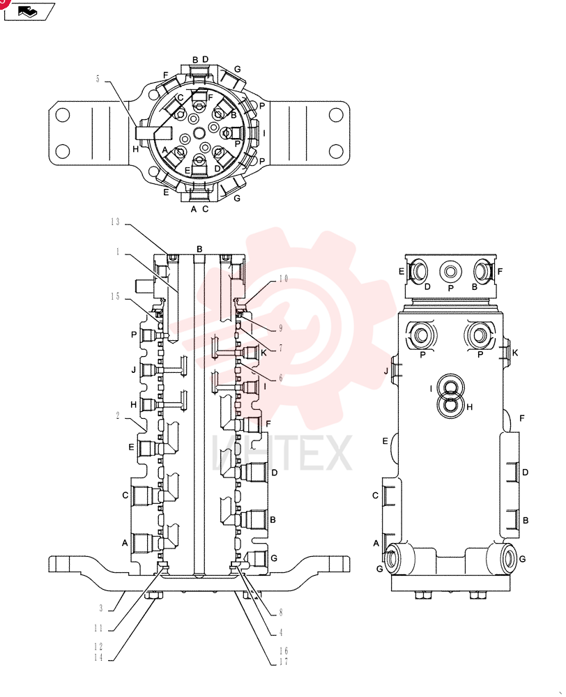 Swivel (Angle Dozer), Start Serial: PS02-00101 PY19H00005F1 (1)