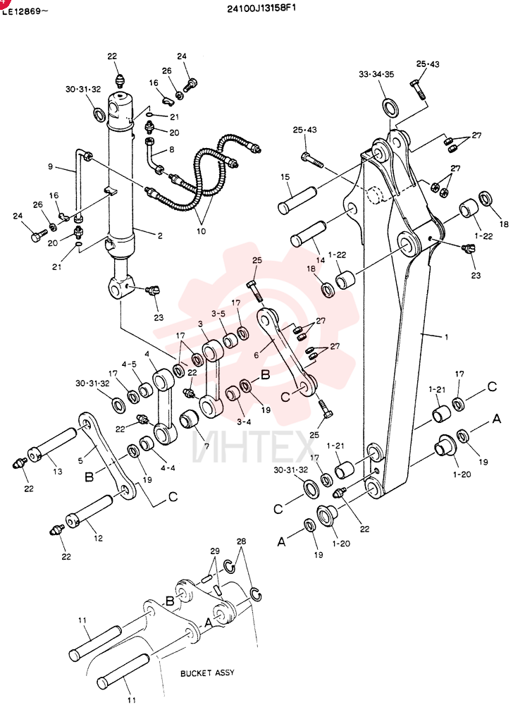 ARM ASSY, 1.73M 24100J13158F1