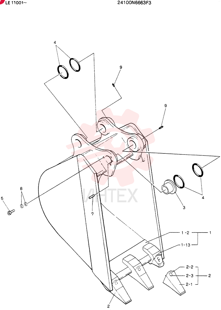 BUCKET ASSY, 0.1M3