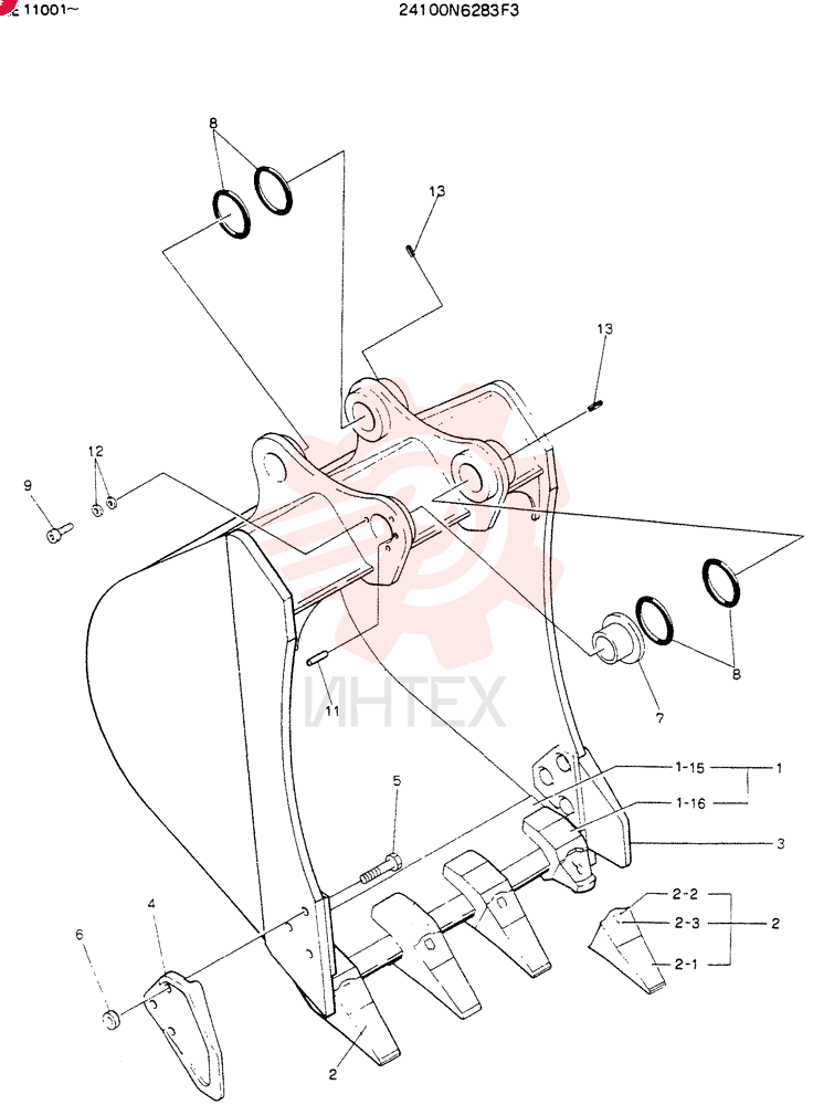 BUCKET ASSY, 0.25M3