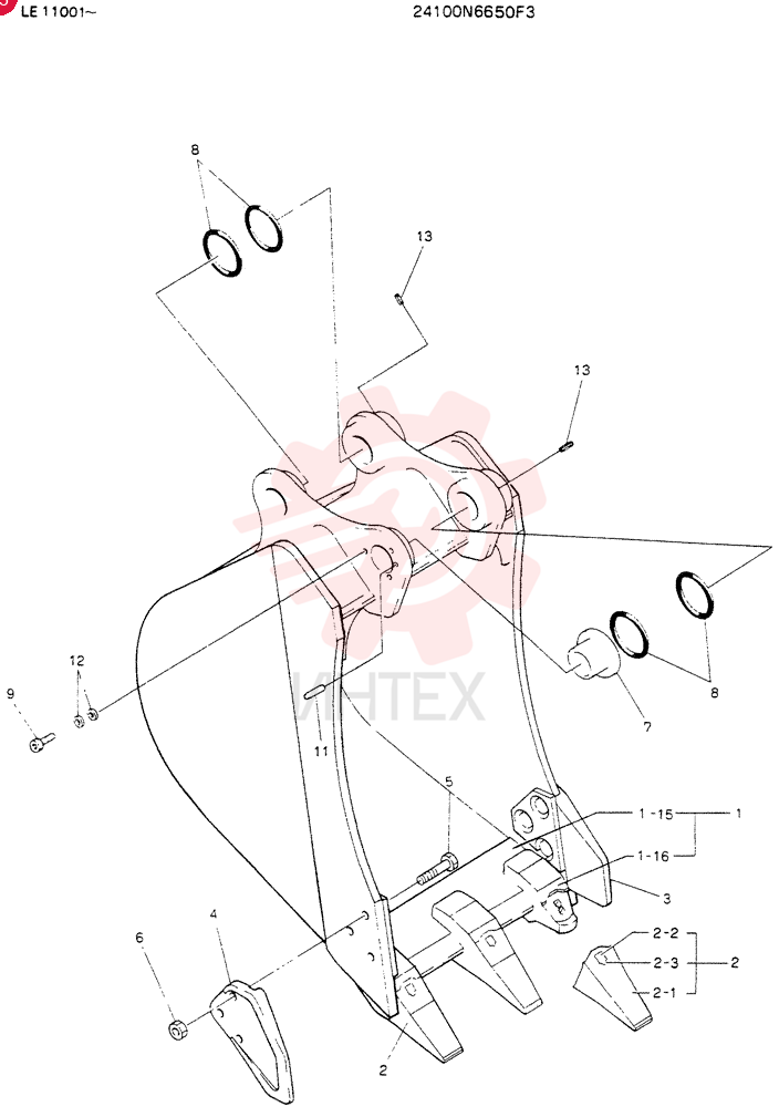 BUCKET ASSY, 0.2M3