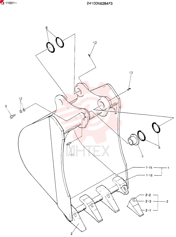 BUCKET ASSY, 0.3M3