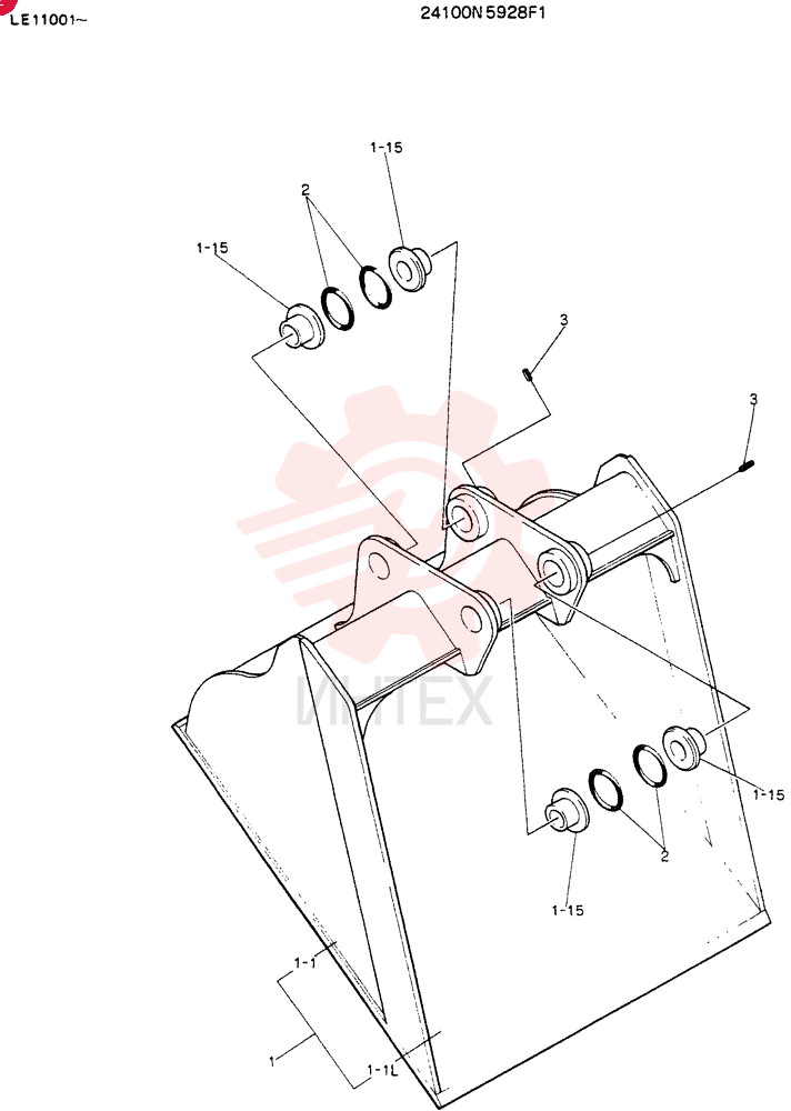 BUCKET ASSY,SCRAPER 24100N5928F1