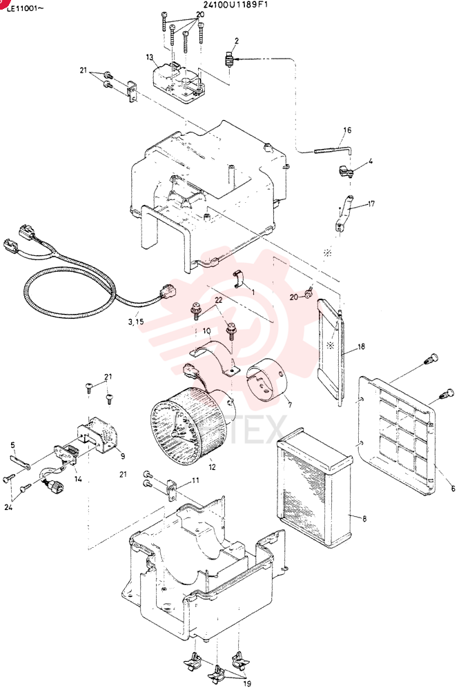CASE ASSY 24100U1189F1