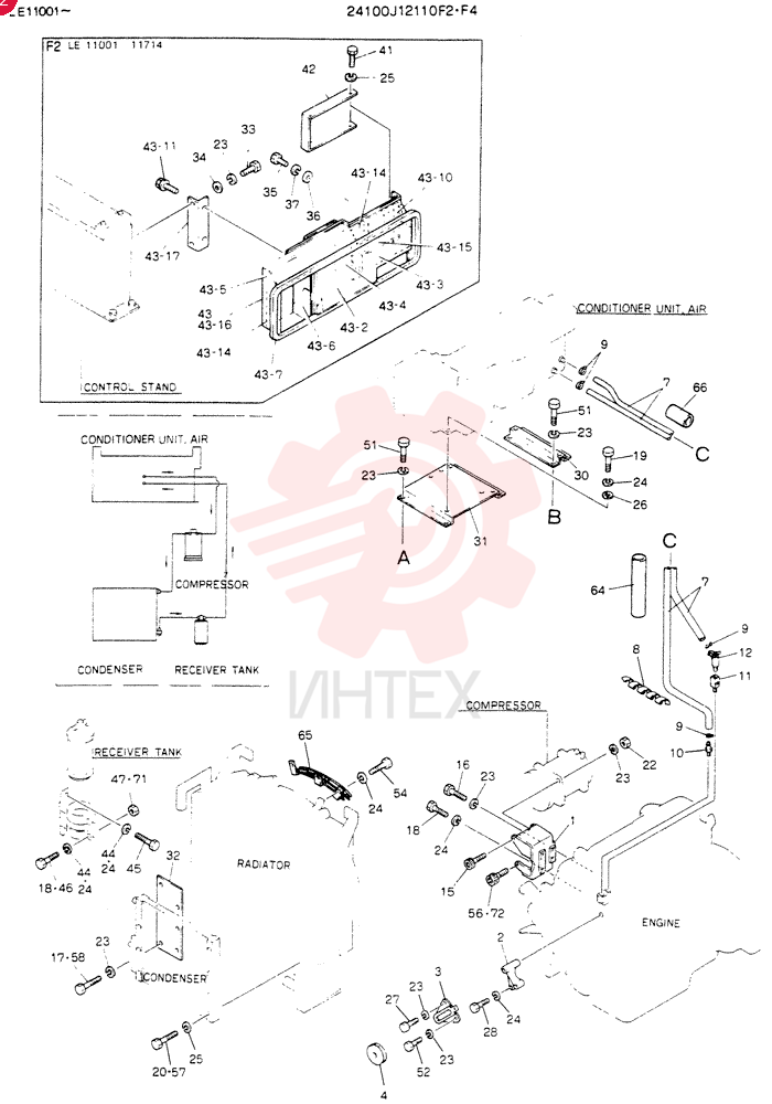 CONDITIONER GROUP,AIR  LE11001, Serial Range: -LE11714 24100J12110F2 (1)