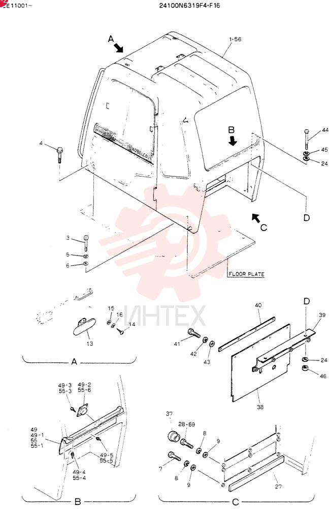INSTAL, CAB, Serial Range: LE11001-LE11714