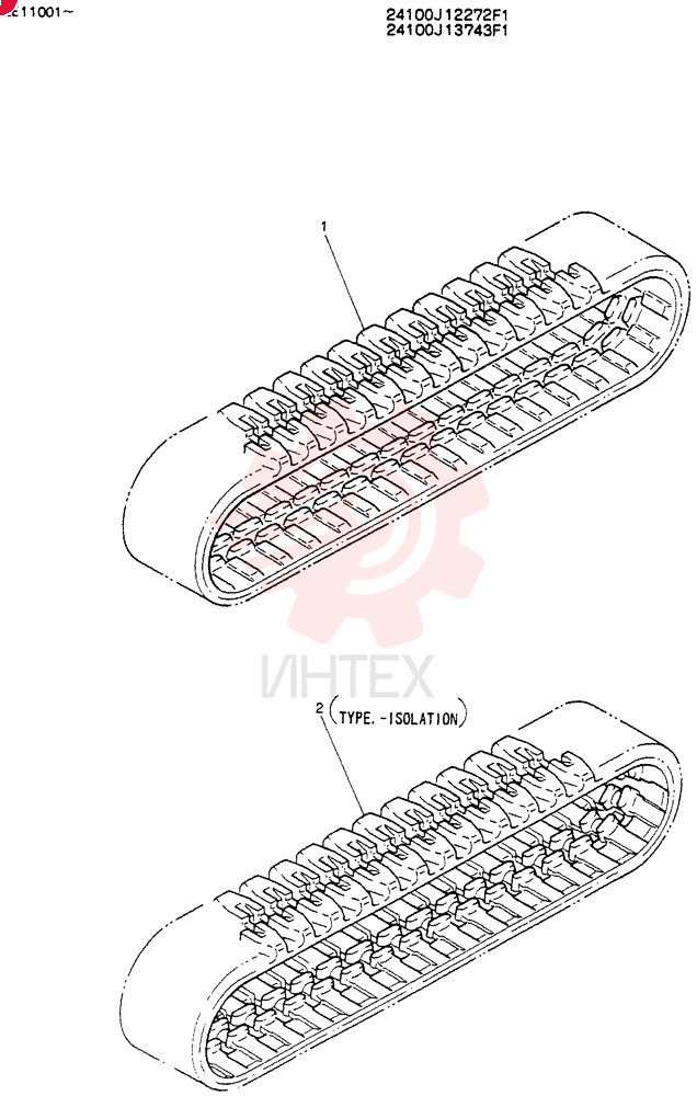 RUBBER TRACK 24100J12272F1
