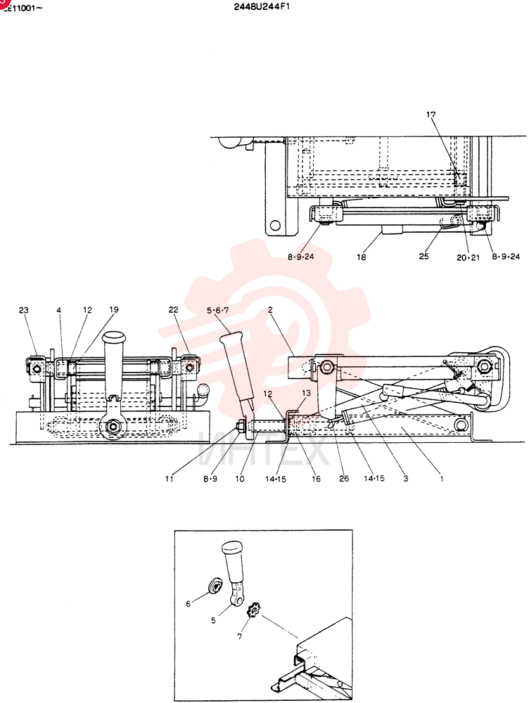 Схема (SK60) - EXCAVATOR ASN LE11001 (1/91-12/03) 2448U244F1