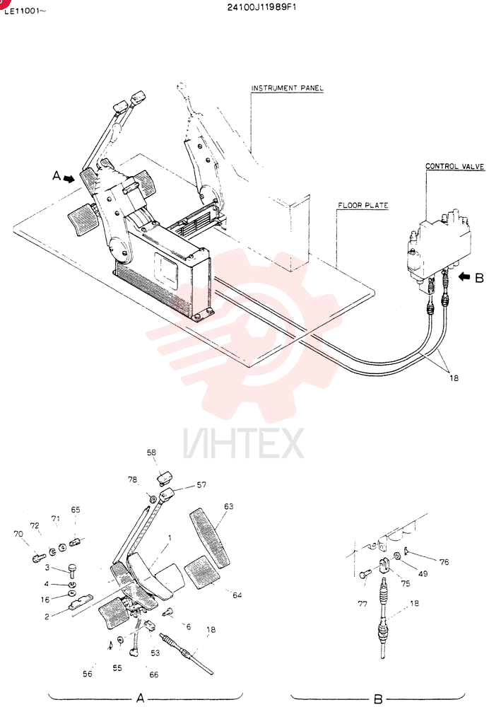 Схема (SK60) - EXCAVATOR ASN LE11001 (1/91-12/03) 24100J11989F1 (1)