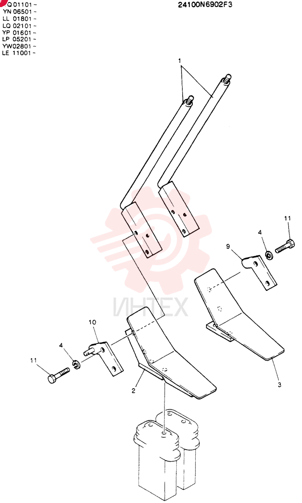 Схема (SK60) - EXCAVATOR ASN LE11001 (1/91-12/03) 24100N6902F3