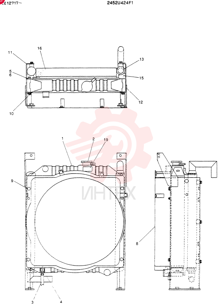 Схема (SK60) - EXCAVATOR ASN LE11001 (1/91-12/03) 2452U424F1