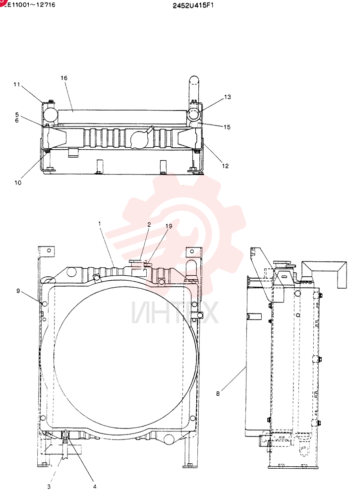 Схема (SK60) - EXCAVATOR ASN LE11001 (1/91-12/03) 2452U415F1