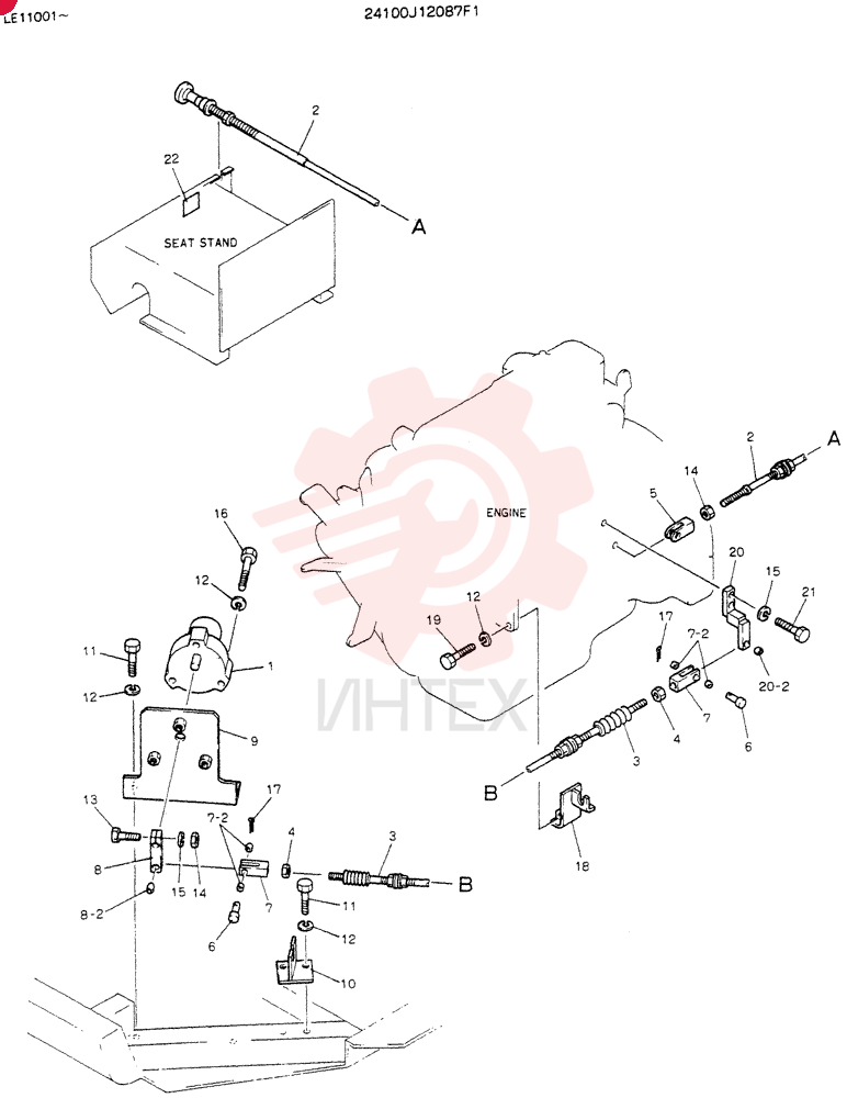 Схема (SK60) - EXCAVATOR ASN LE11001 (1/91-12/03) 24100J12087F1