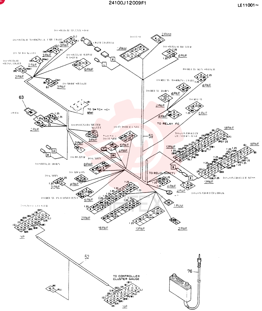Схема (SK60) - EXCAVATOR ASN LE11001 (1/91-12/03) 24100J12009F1 (1)