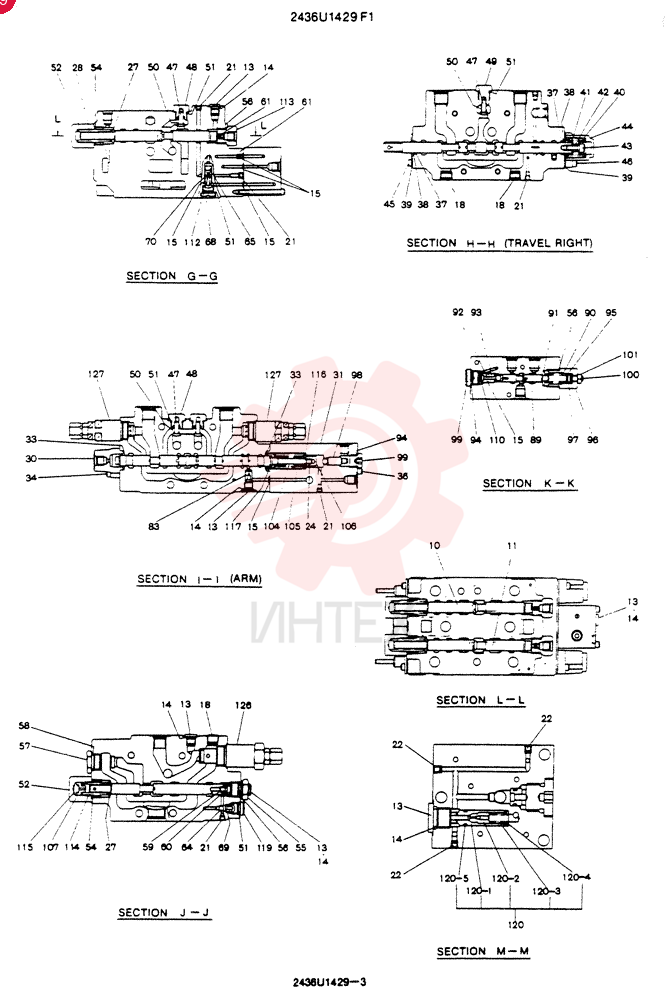 Схема (SK60) - EXCAVATOR ASN LE11001 (1/91-12/03) 2436U1429F1 (2)