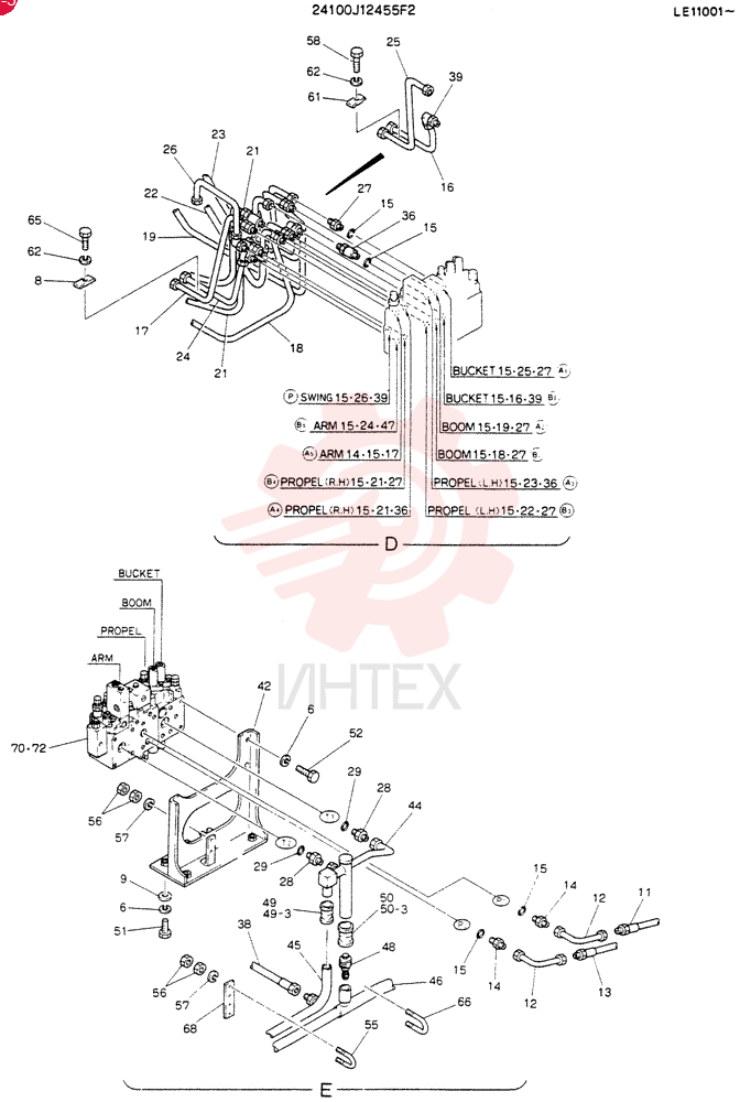 Схема (SK60) - EXCAVATOR ASN LE11001 (1/91-12/03) 24100J12455F2 (1)