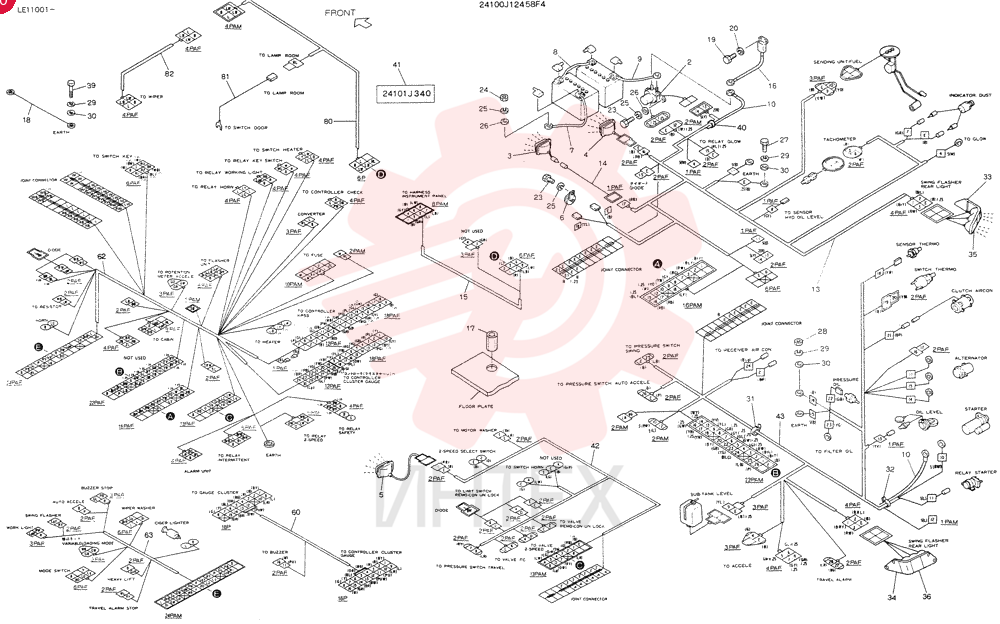 WIRING ASSY, ELEC 24100J12458F4